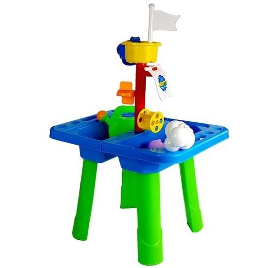 Majlo Toys dětské pískoviště ve stolečku s příslušenstvím Sand Table