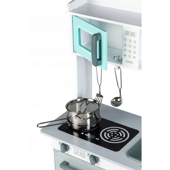 Ecotoys dětská dřevěná kuchyňka s příšlušenstvím