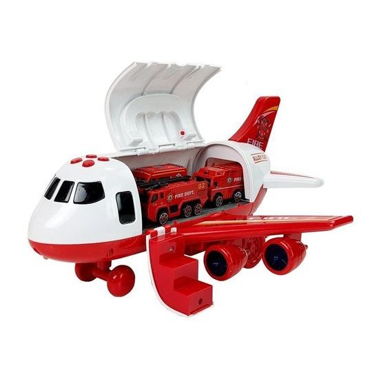 Interaktivní letadlo s autíčky, světly a zvuky Fire Airplane