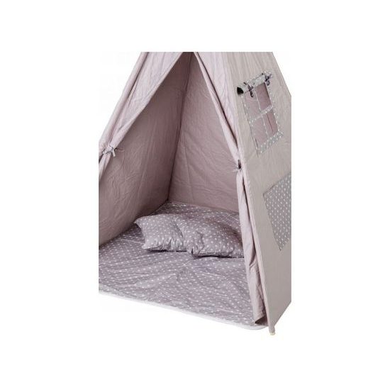 Ecotoys dětský indiánský stan TeePee Šedé hvězdičky