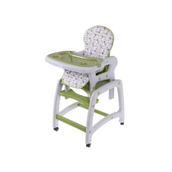 Ecotoys jídelní židlička s houpačkou 3v1 zelená