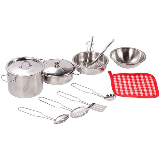 Sada dětského kovového nádobí 12 součástí Mini Kitchen Set