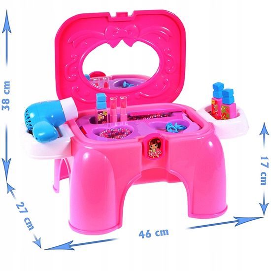 Přenosný salón krásy pro děti s příslušenstvím Beauty Set