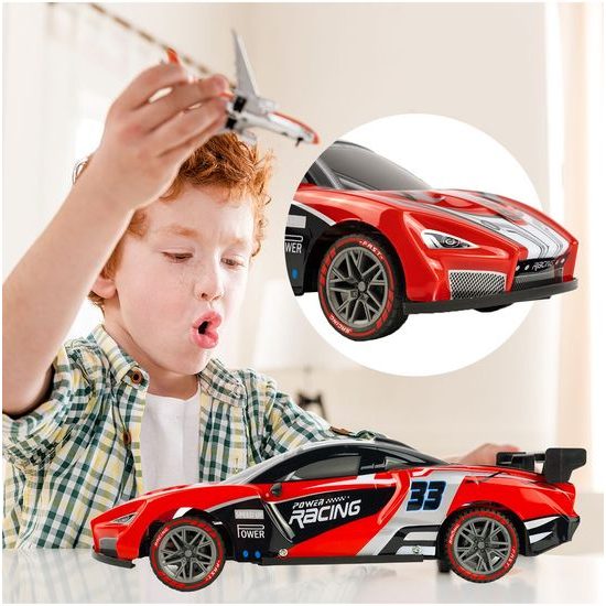 Autíčko na dálkové ovládání s LED podsvícením Speed Racing 1:12 - červené