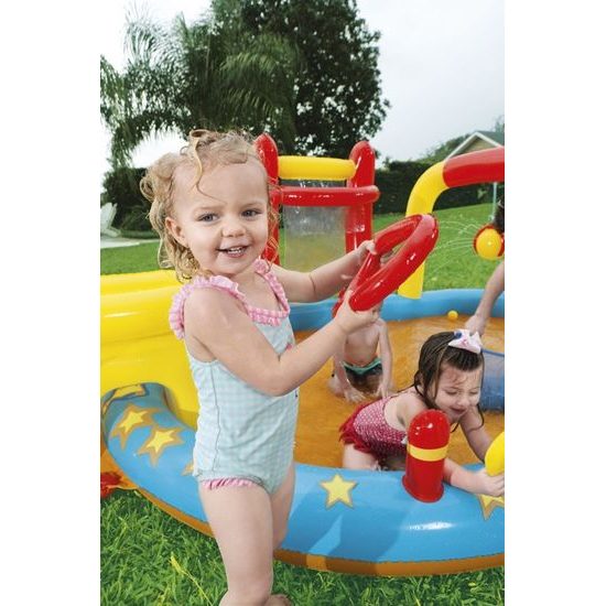 Hrací centrum se skluzavkou a kuželkami Bestway 53068 435 x 213 x 117 cm