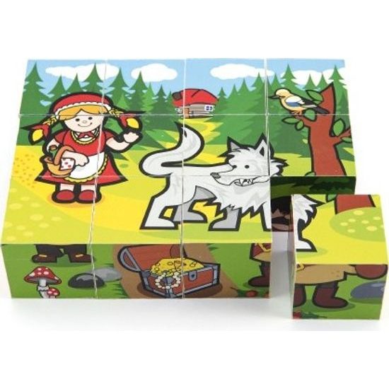 Dřevěné Kostky - Moje první pohádky 12ks