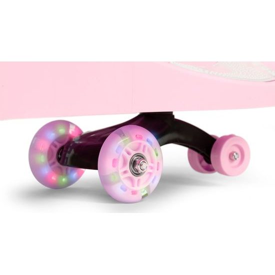 Ecotoys gravitační odrážedlo se svítícími koly Spinner - růžové