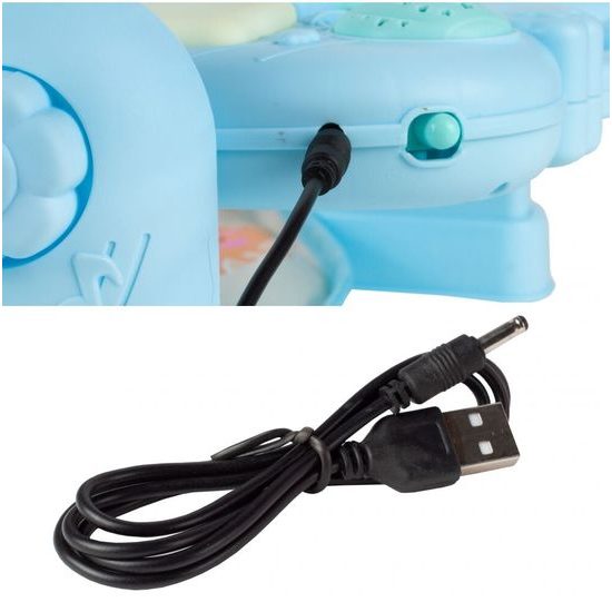 Hrací deka s piankem Dráček modrá