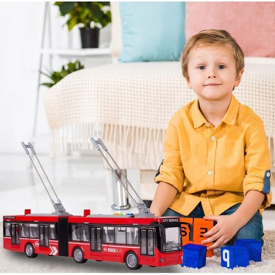 Dětský trolejbus se světlem a zvuky City Bus 1:16