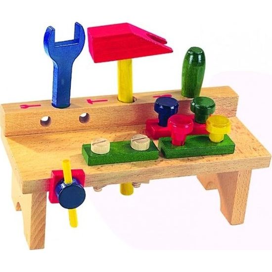 Dřevěný Stůl s nářadím - 8ks
