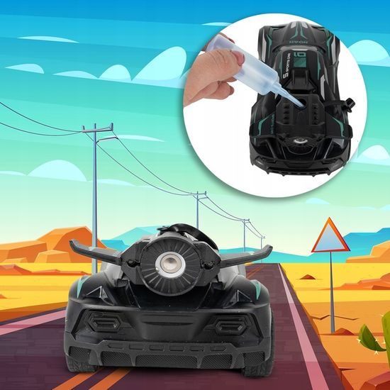 Autíčko na dálkové ovládání s kouřovým efektem Speed X 1:20 černé