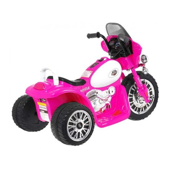 Dětská elektrická tříkolka Chopper růžová