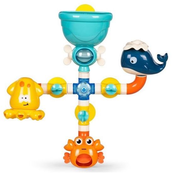 Delfínek s krabem a kolovrátkem pro děti do vany Tubs Dolphin