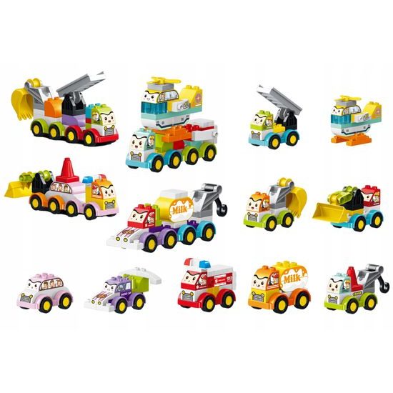 Doris dětská konstrukční stavebnice s autíčky Creative Blocks 150 dílků