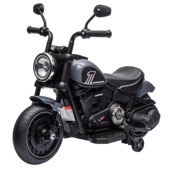 Dětská elektrická motorka Faster - šedá