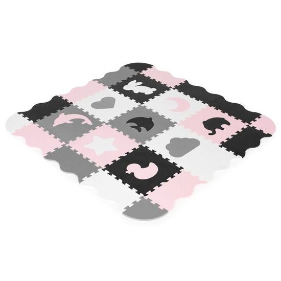 Ecotoys pěnová puzzle hrací deka Pink Puzzle 121 x 121 cm