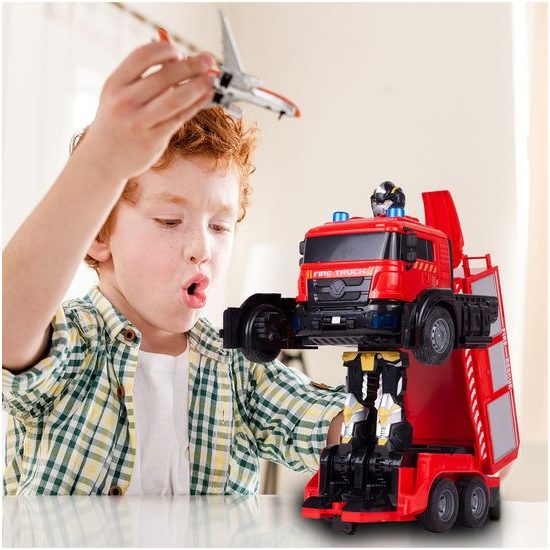 Robot transformer - požární auto 2v1 Fire Truck na dálkové ovládání