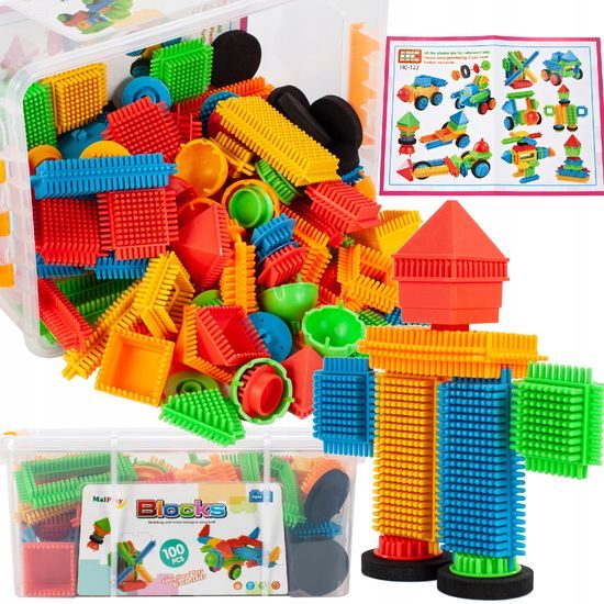 LEHKÉ POŠKOZENÍ barevná konstrukční stavebnice Hedgehog Blocks 200 ks