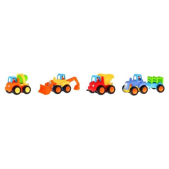 Huile Toys sestava 4 autíček na setrvačník Farm Country Vehicle