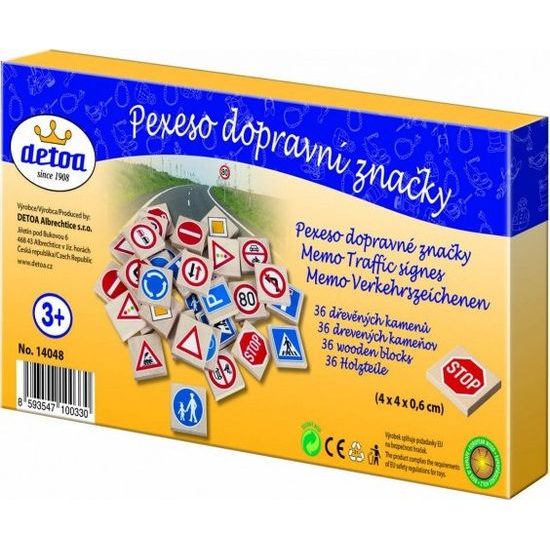 Dřevěné Pexeso - dopravní značky 36ks
