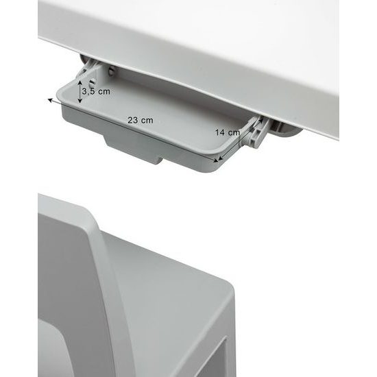 Dětský stůl Monti + 2 židle šedý