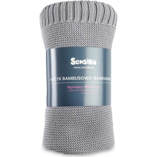 Dětská deka bambusovo-bavlněná 80x100 cm šedá