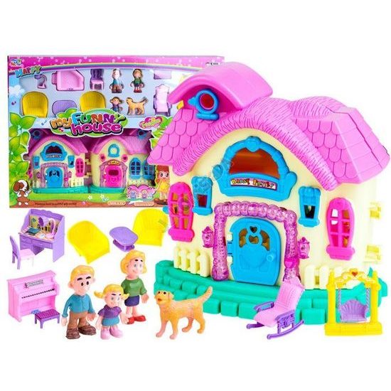 Skládací domeček s postavičkami a nábytkem My Funny House