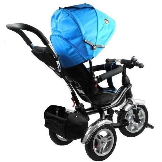 Majlo Toys multifunkční tříkolka s nafukovacími koly PRO500 modrá