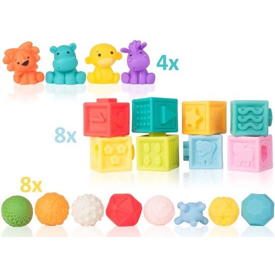 Senzorické hračky pro nejmenší Bath Toys 20 kusů