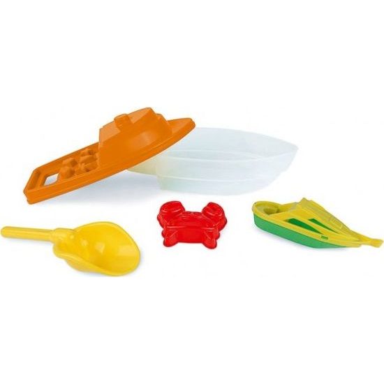 Loď/Člun + sada na písek - mix 2 barvy