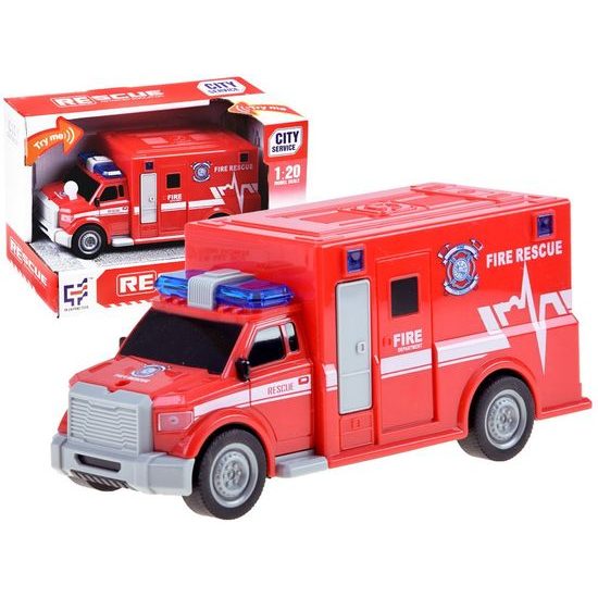 Dětské požární auto se světly a zvuky City Rescue 1:20
