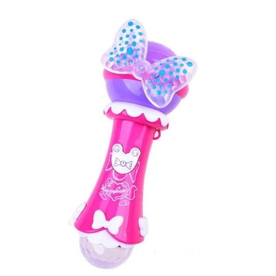 ROZBALENO Majlo Toys dětský karaoke mikrofon s nahráváním se světly First Voice růžový