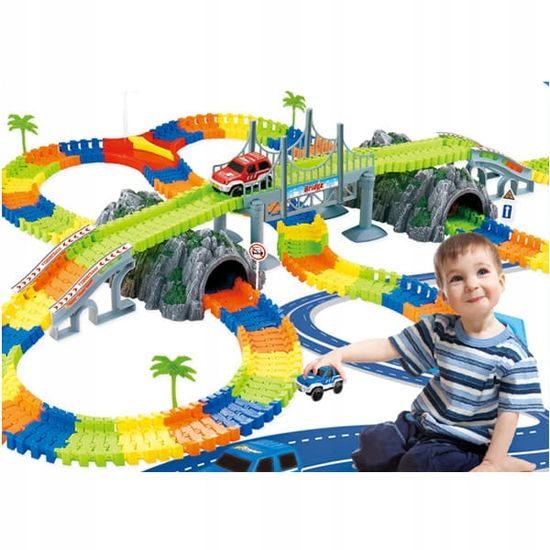 Doris dětská autodráha s autíčky na baterie 240 dílků GoGo Track