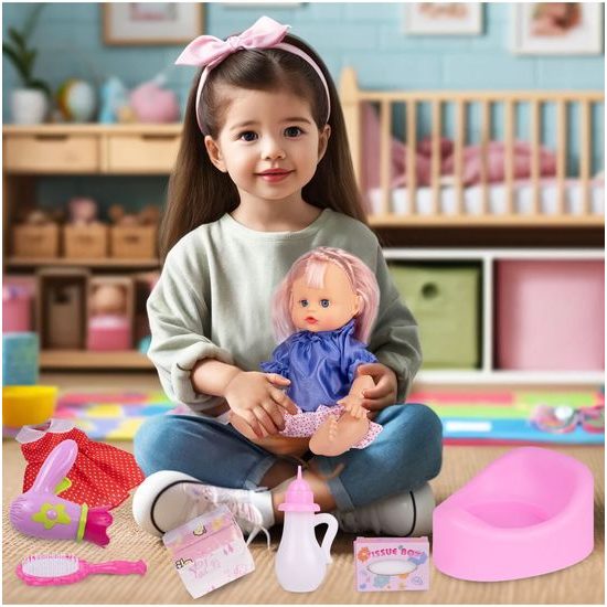 Mluvící panenka s příslušenstvím Baby Doll 31 cm