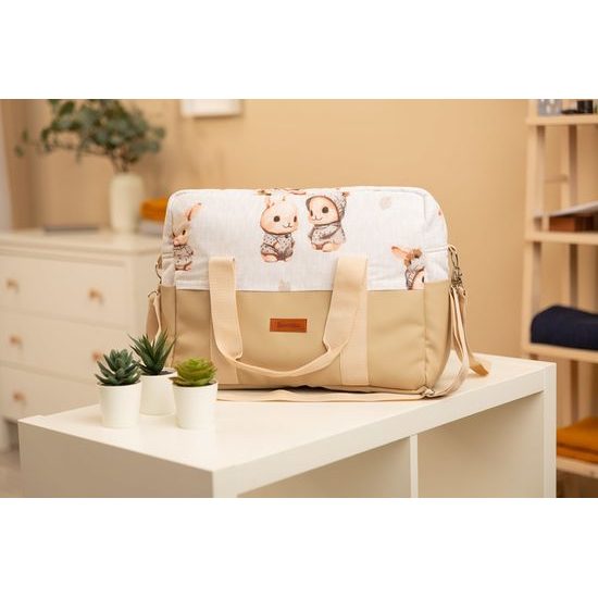 Taška na kočárek Králiček, meruňková