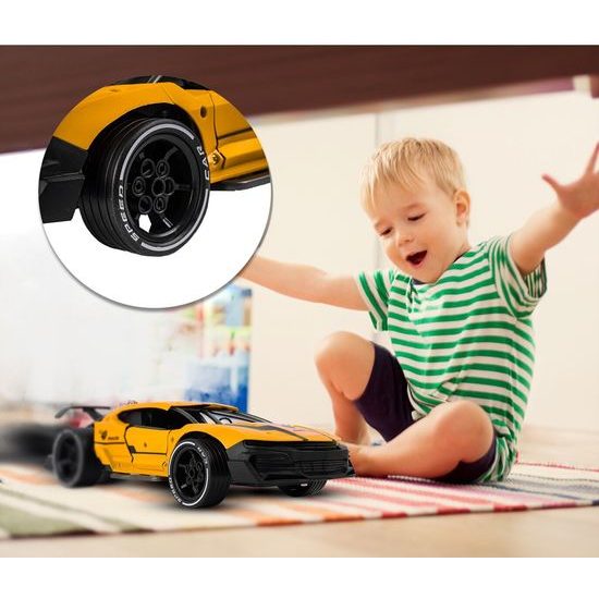 Auto na dálkové ovládání s kouřovým efektem Speed Phantom 1:14 žluté
