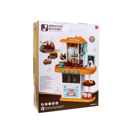 Majlo Toys dětská kuchyňka se zvuky a párou- žlutá