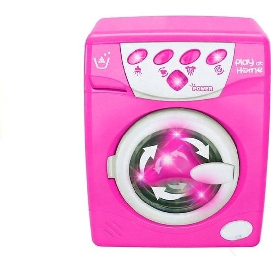 Dětská otevírací pračka na baterie Pink
