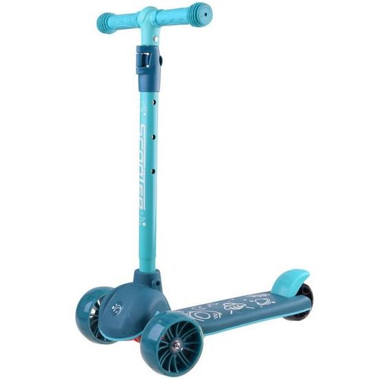 Dětská koloběžka Scooter 708 se svítícími koly - zelená