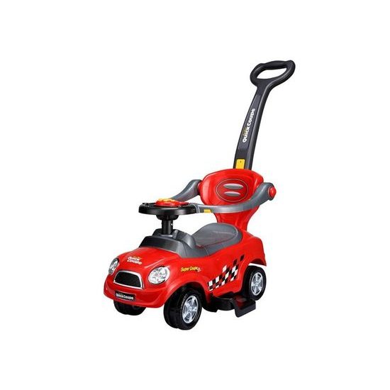 Odrážedlo Super Coupe s vodící tyčí 3v1 červené