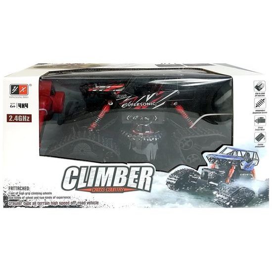 Auto na dálkové ovládání 4x4 s výměnnými koly Supersonic 1:18 černo-červené