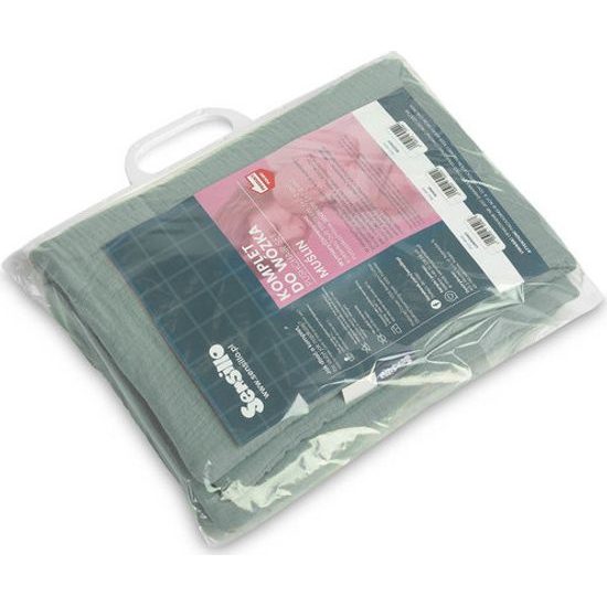 Mušelínová sada do kočárku Sensillo - khaki