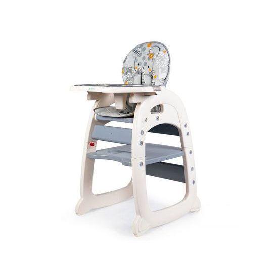 ROZBALENO Ecotoys jídelní židlička 2v1 Myška šedá