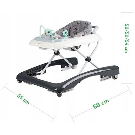 Ecotoys dětské chodítko s hračkami černo-bílé