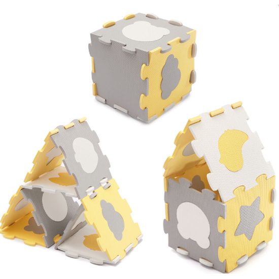 Kinderkraft Pěnové podložka puzzle Luno 30ks Shapes Yellow