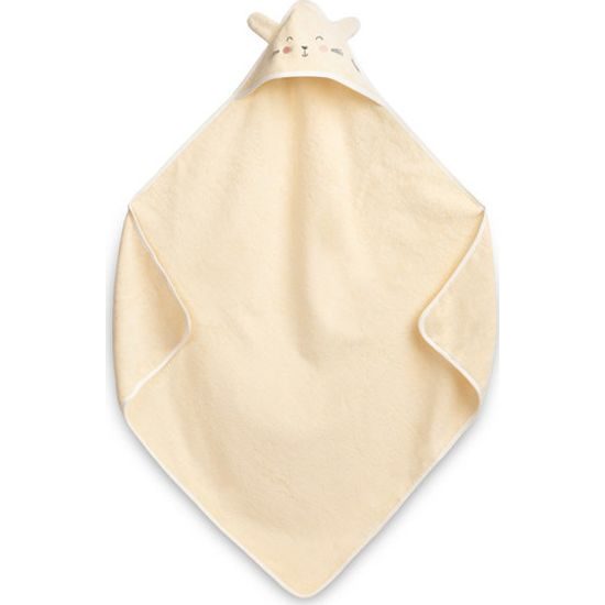 Dětská osuška s kapucí Králíček 90x90cm ecru