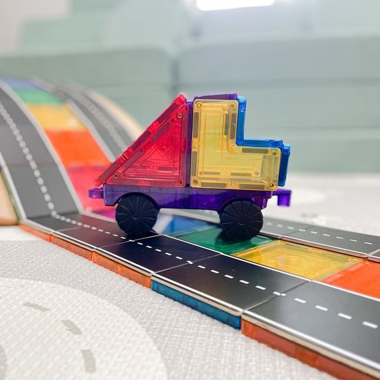 Learn & grow toys Magnetické dlaždice AUTA rozšiřující set (28 kusů)