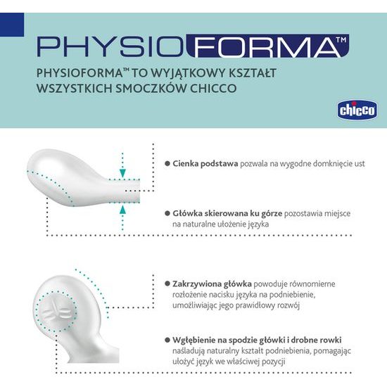 Silikonový dudlík Physio Light 6m, 2ks modrý