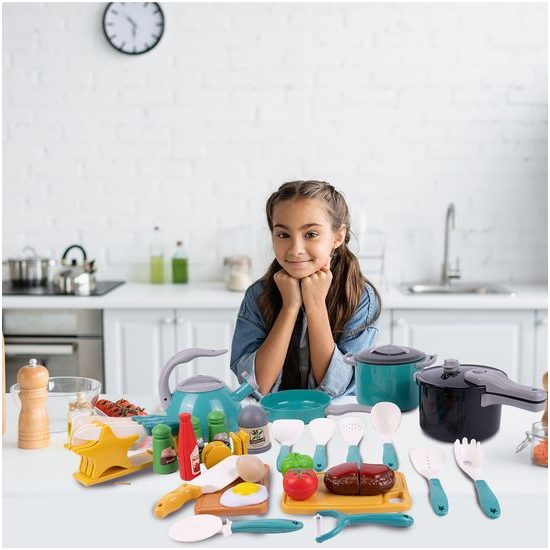 Sada dětského kuchyňského nádobí Happy Chef - 33 součástí