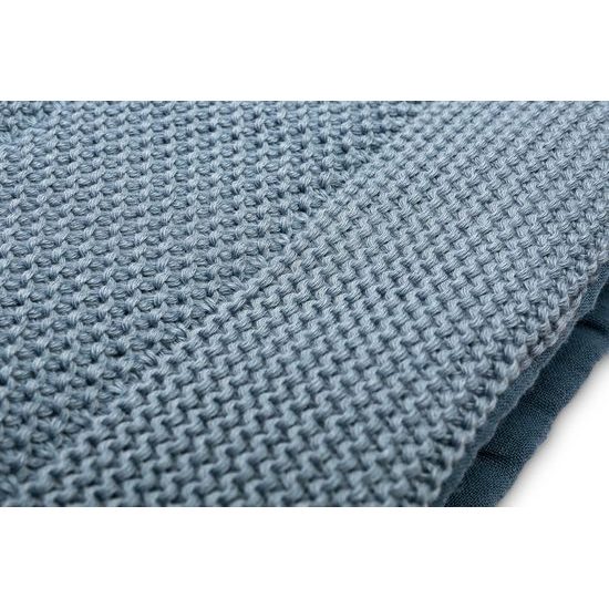 Pletená sada z mušelínu do postýlky a kočárku Sensillo modrá